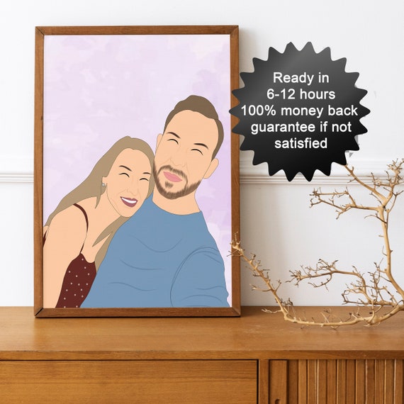 Faceless Portrait Custom Illustration Personalised Photo Photo Illustration Personalised Portrait Boyfriend Gift Girlfriend Gift