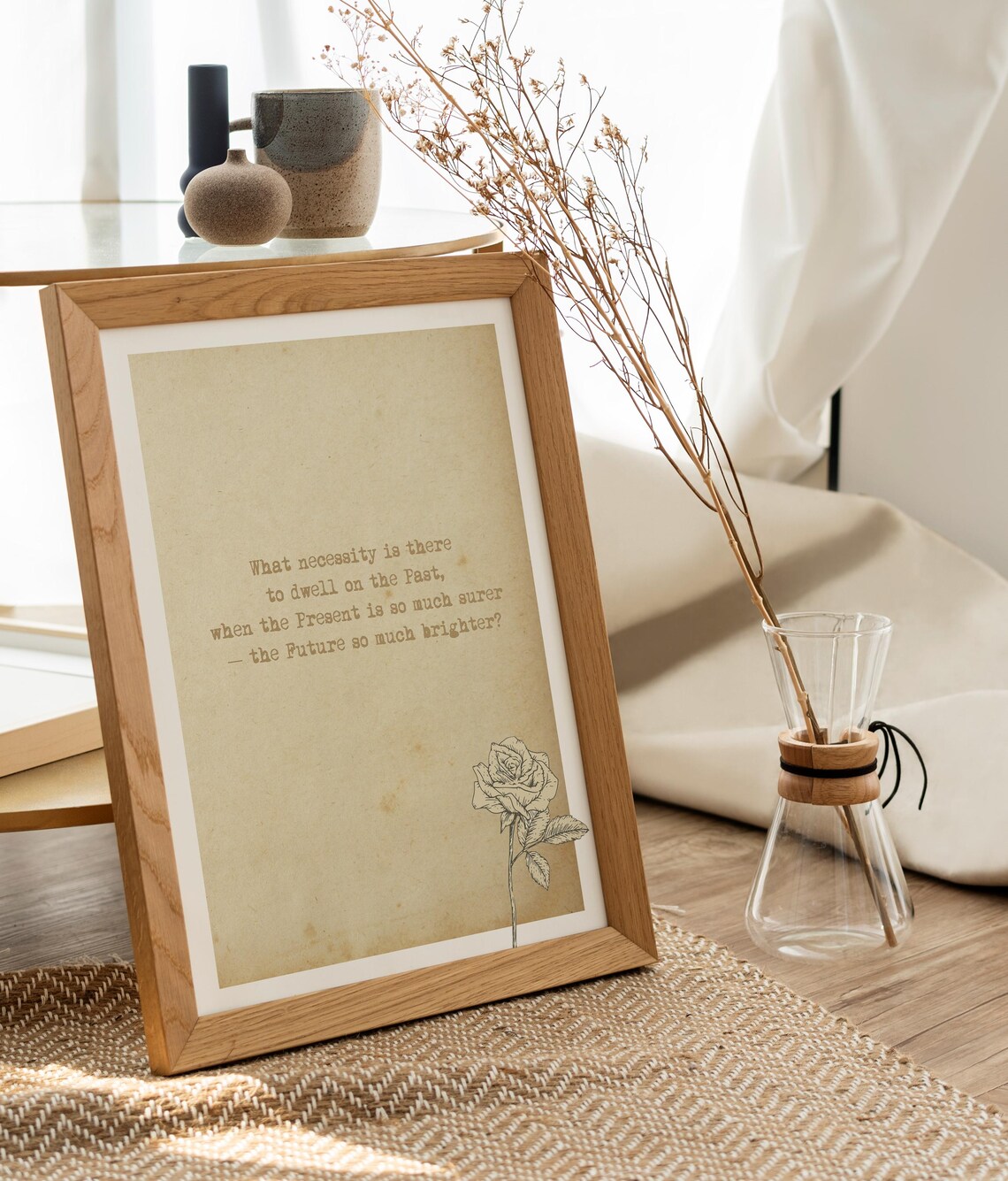 Wherever You Are Is My Home Jane Eyre Quote Art Vintage Paper Poster - Image 2