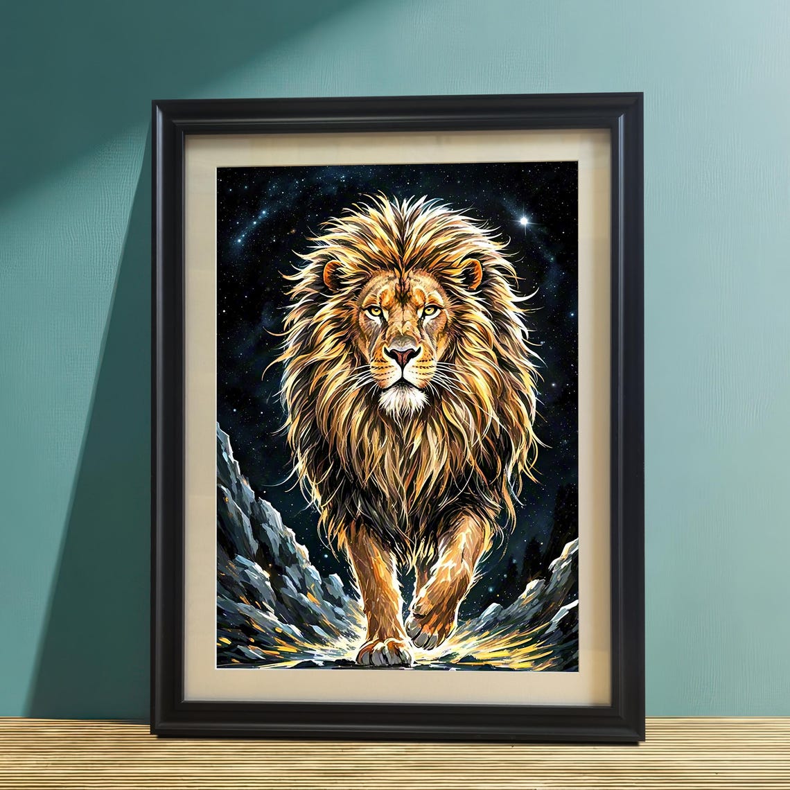 King Of Jungle Majestic Lion Poster