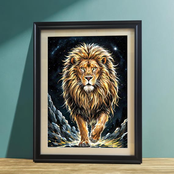 King Of Jungle Majestic Lion Poster