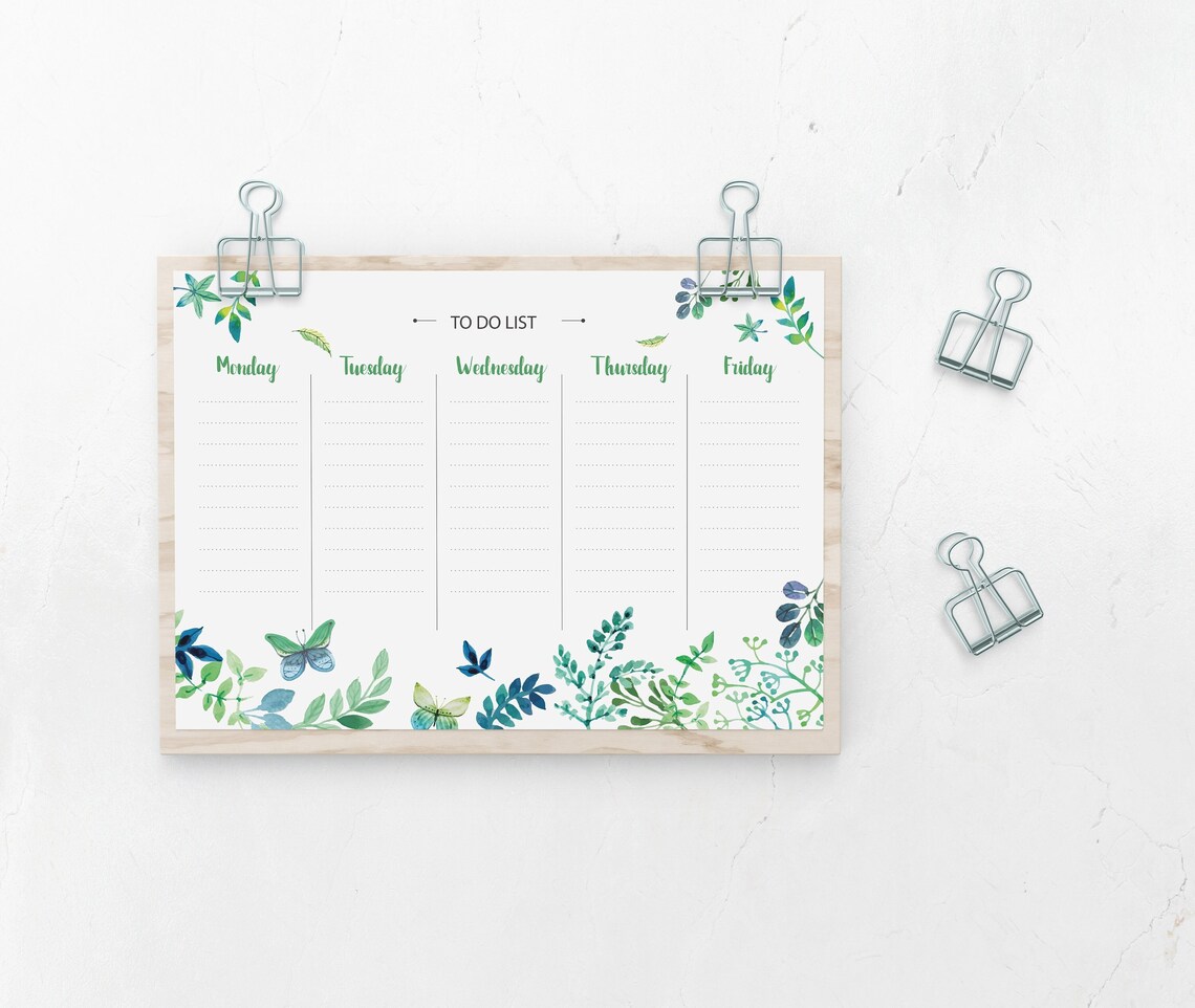 To Do List Weekly Lesson Planner, Weekday Schedule Art Print