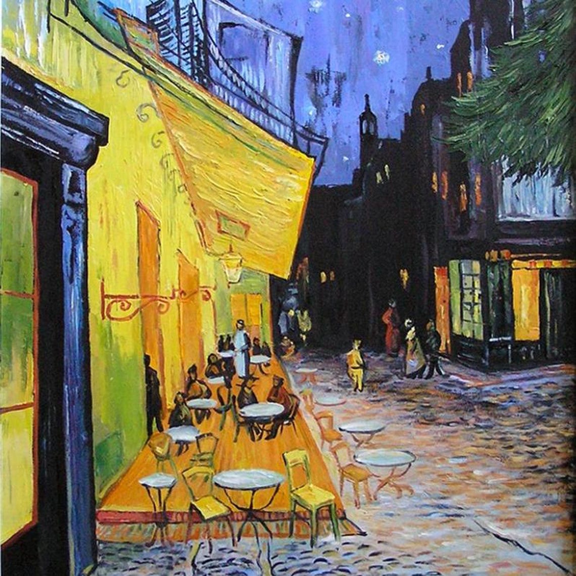 Van Gogh Cafe Terrace At Night Starry Sky Classic Art Poster - Image 2