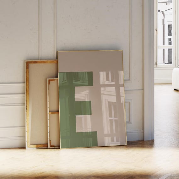 Green Letter E Wall Art Alphabet Poster Initial For Dorm Room Minimalist Apartment Print