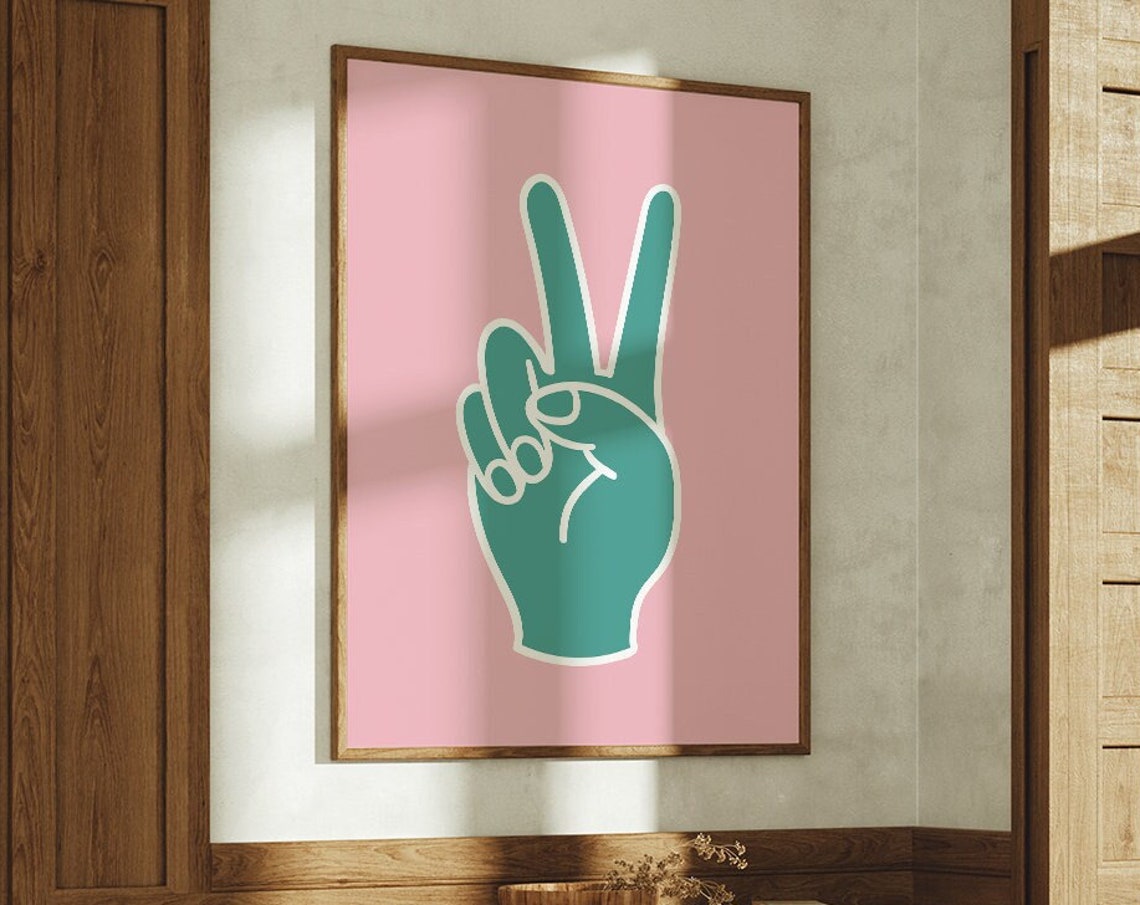 Groovy Simple Boho Minimalist Art Print