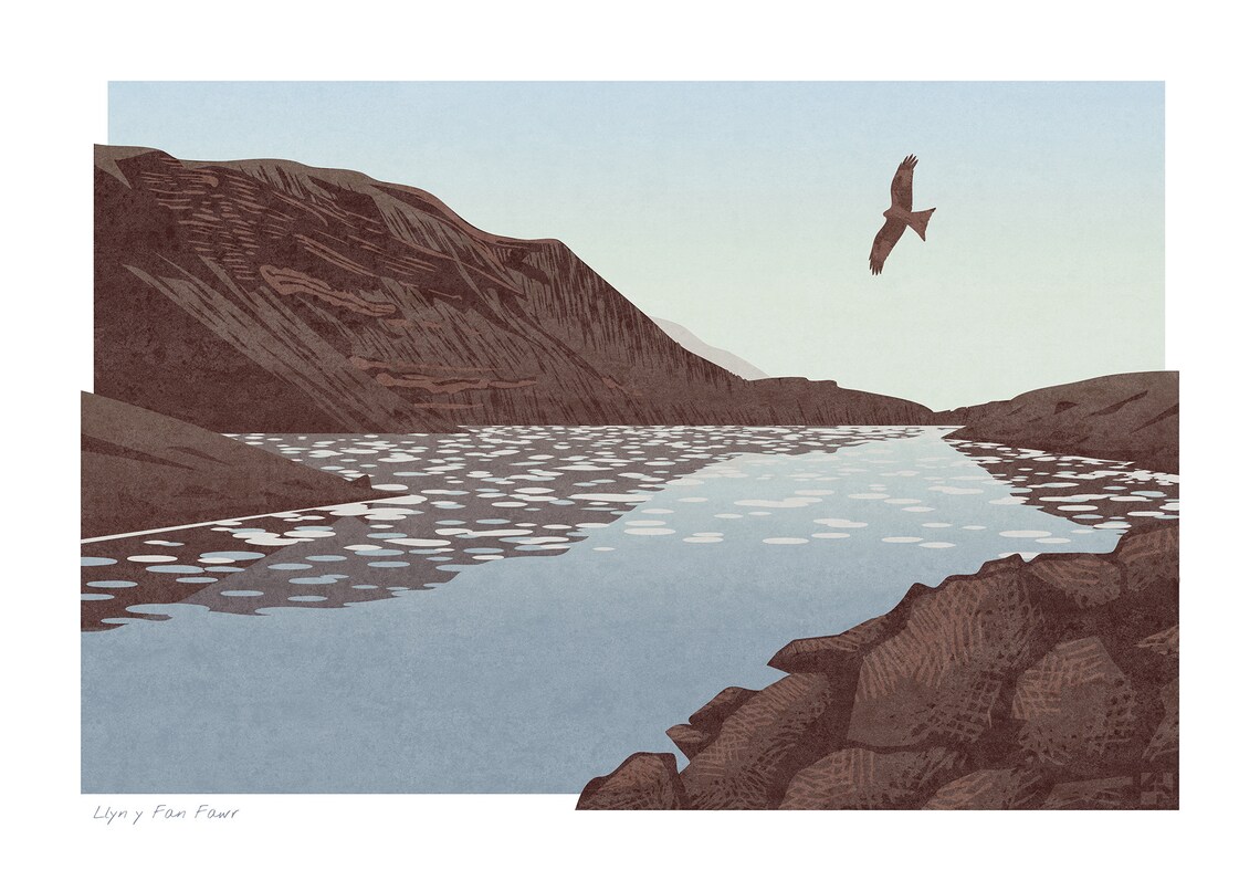 Llyn Y Fan Fawr, Brecon Beacons Travel Poster - Image 3