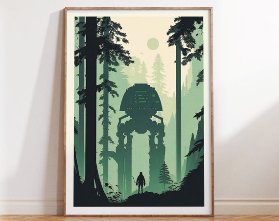 Endor Star Wars Minimalist Planet Travel Poster