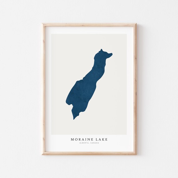Moraine Lake Print Poster Art Wall Map Alberta Canada
