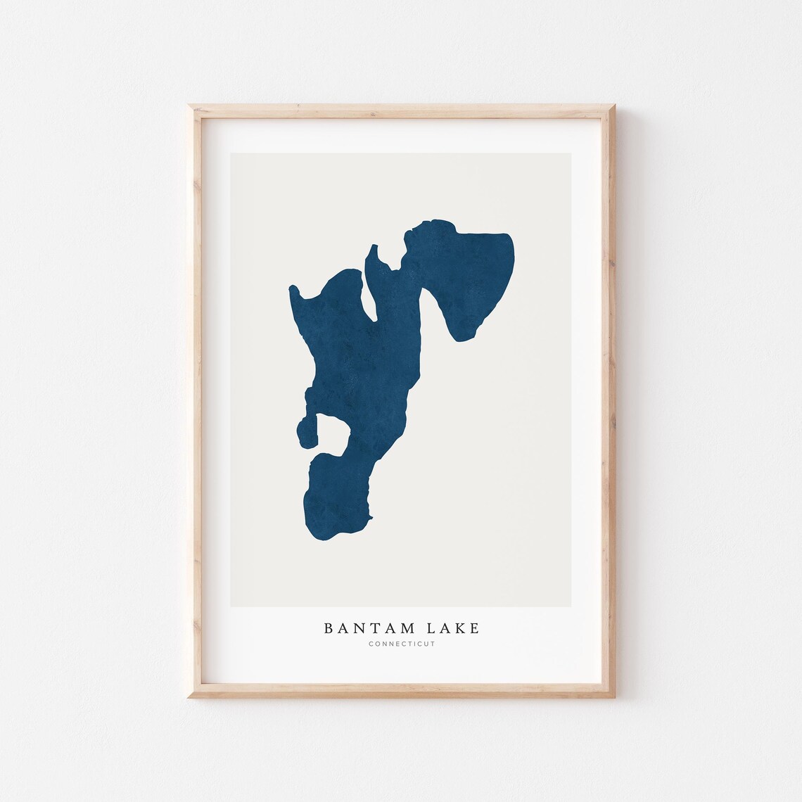 Bantam Lake Print Poster Art Wall Map House Gift Connecticut
