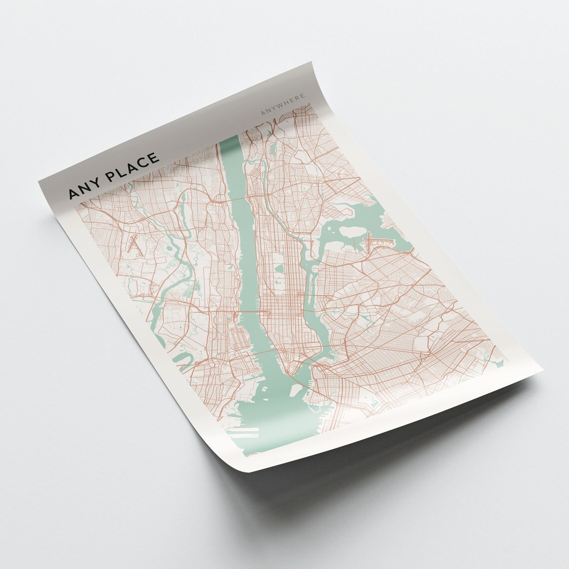 Custom City Map Travel Poster, Personalized Map Print - Image 2