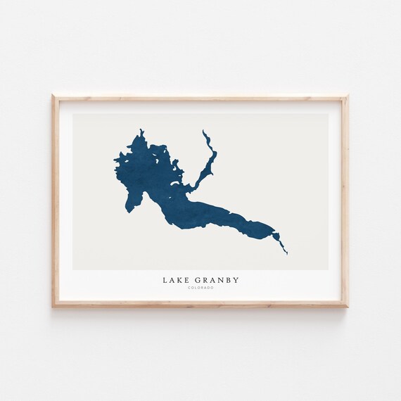 Lake Granby Print Poster Art Wall Map House Gift Colorado