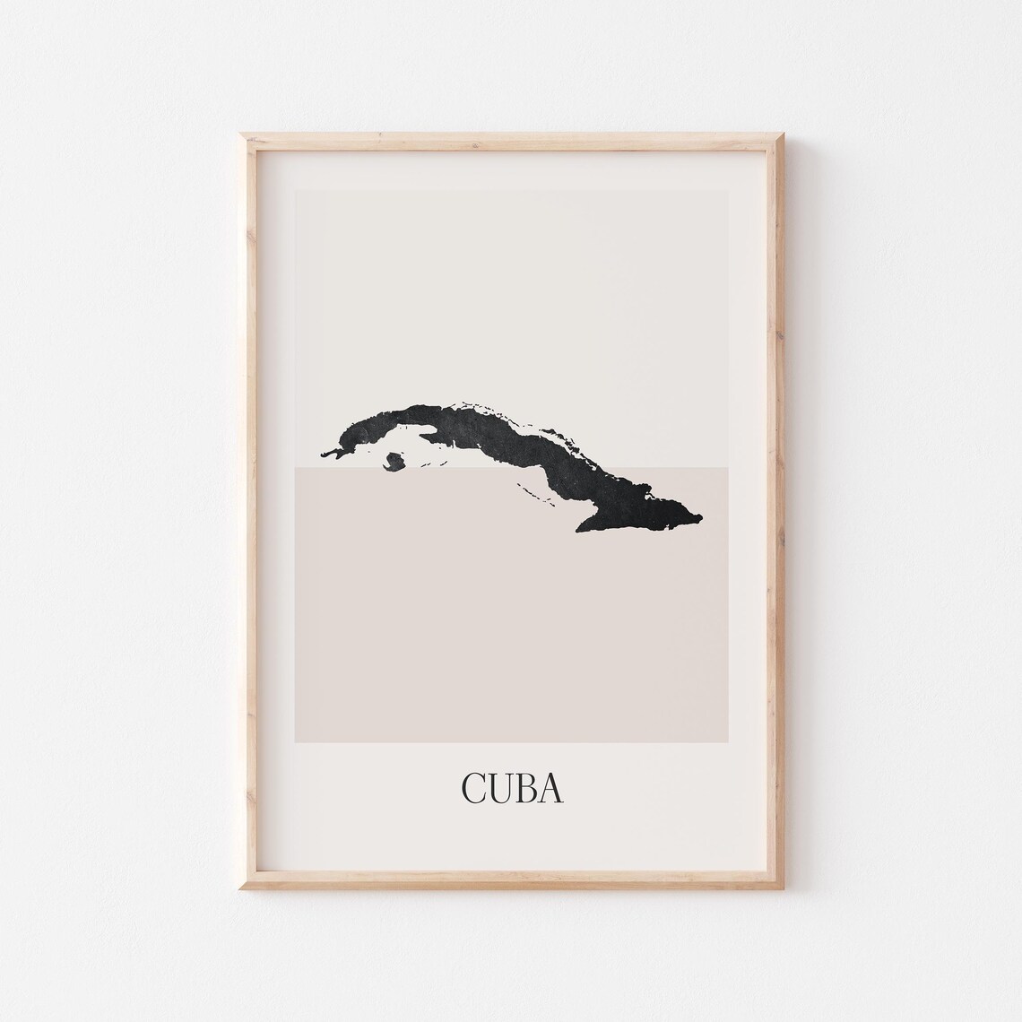 Minimalist Boho Map Poster Print, Travel Decor