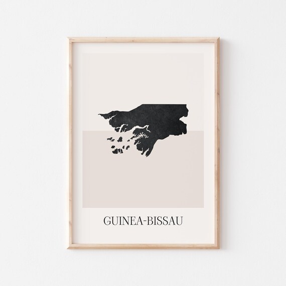 Guineabissau Map Poster Print Minimalist Boho Wall Art Decor For Home Or Gift