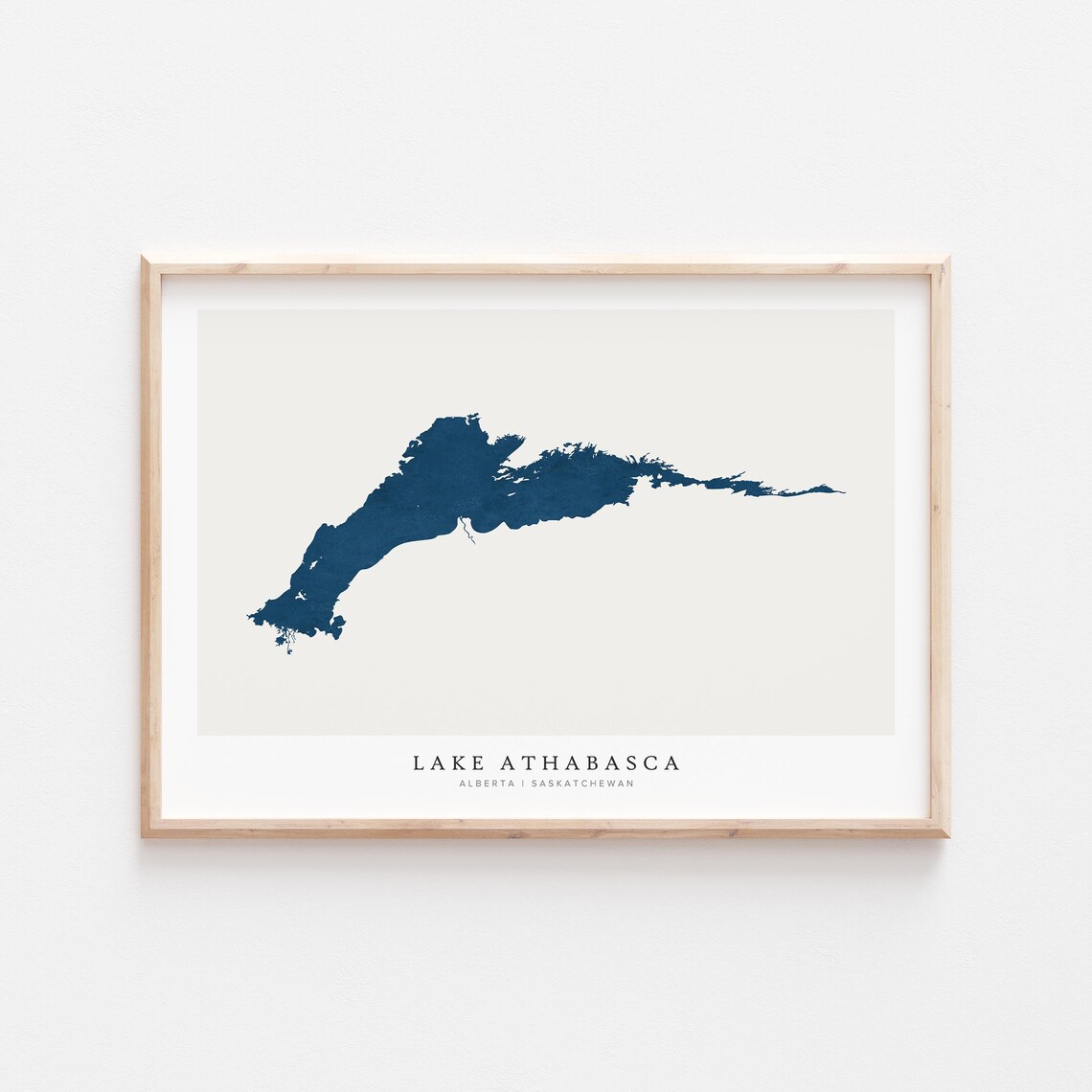 Lake Athabasca Map Poster Print, Canada