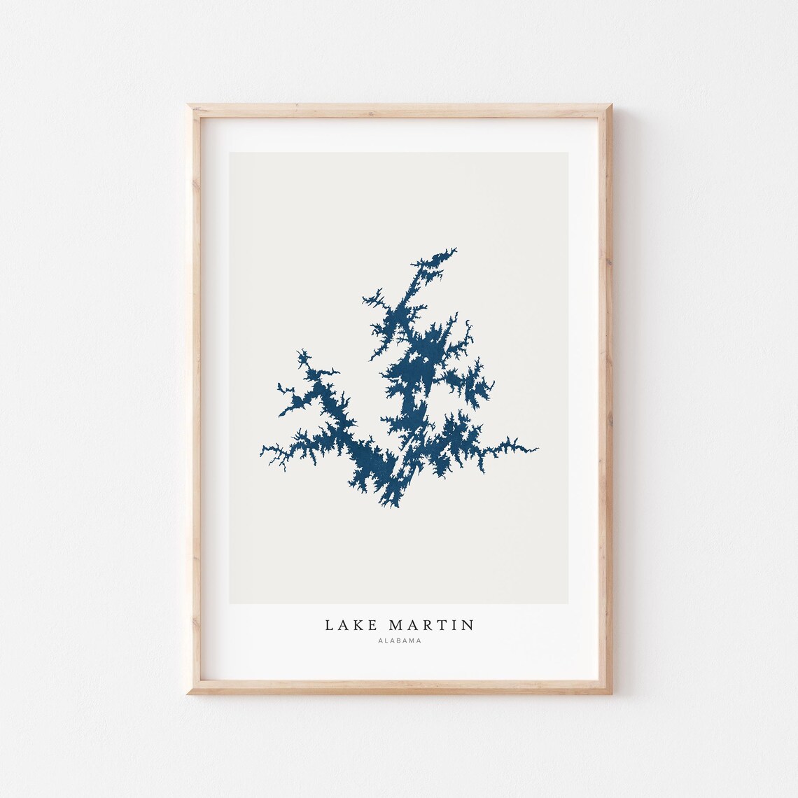 Lake Martin Map Art Print, Alabama House Gift