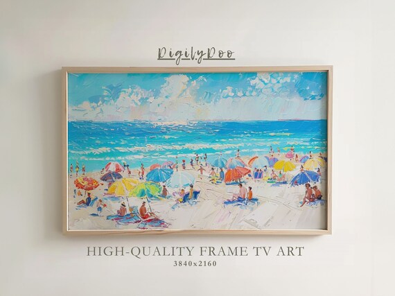 Summer Abstract Beach Seascape Art Print