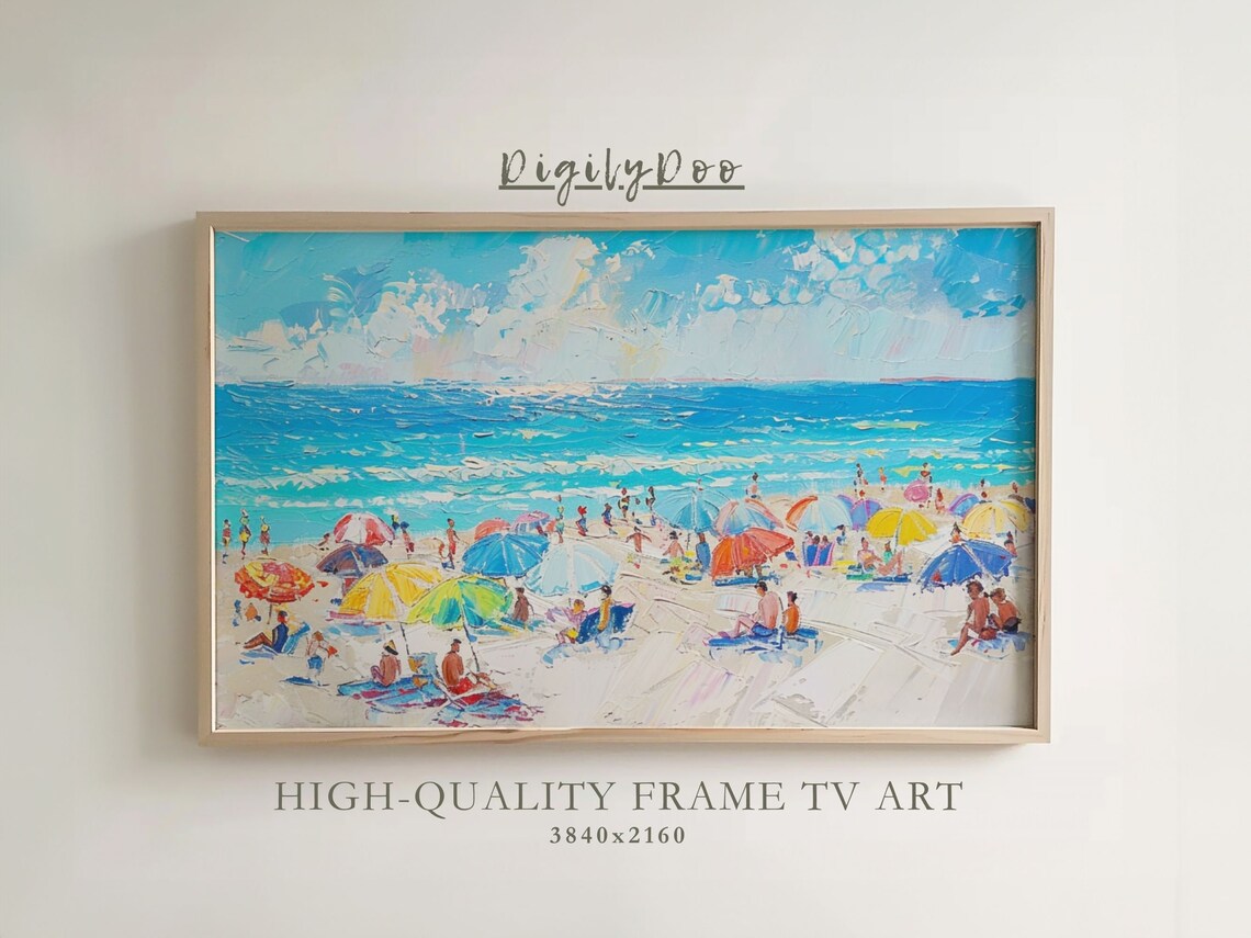 Summer Abstract Beach Seascape Art Print