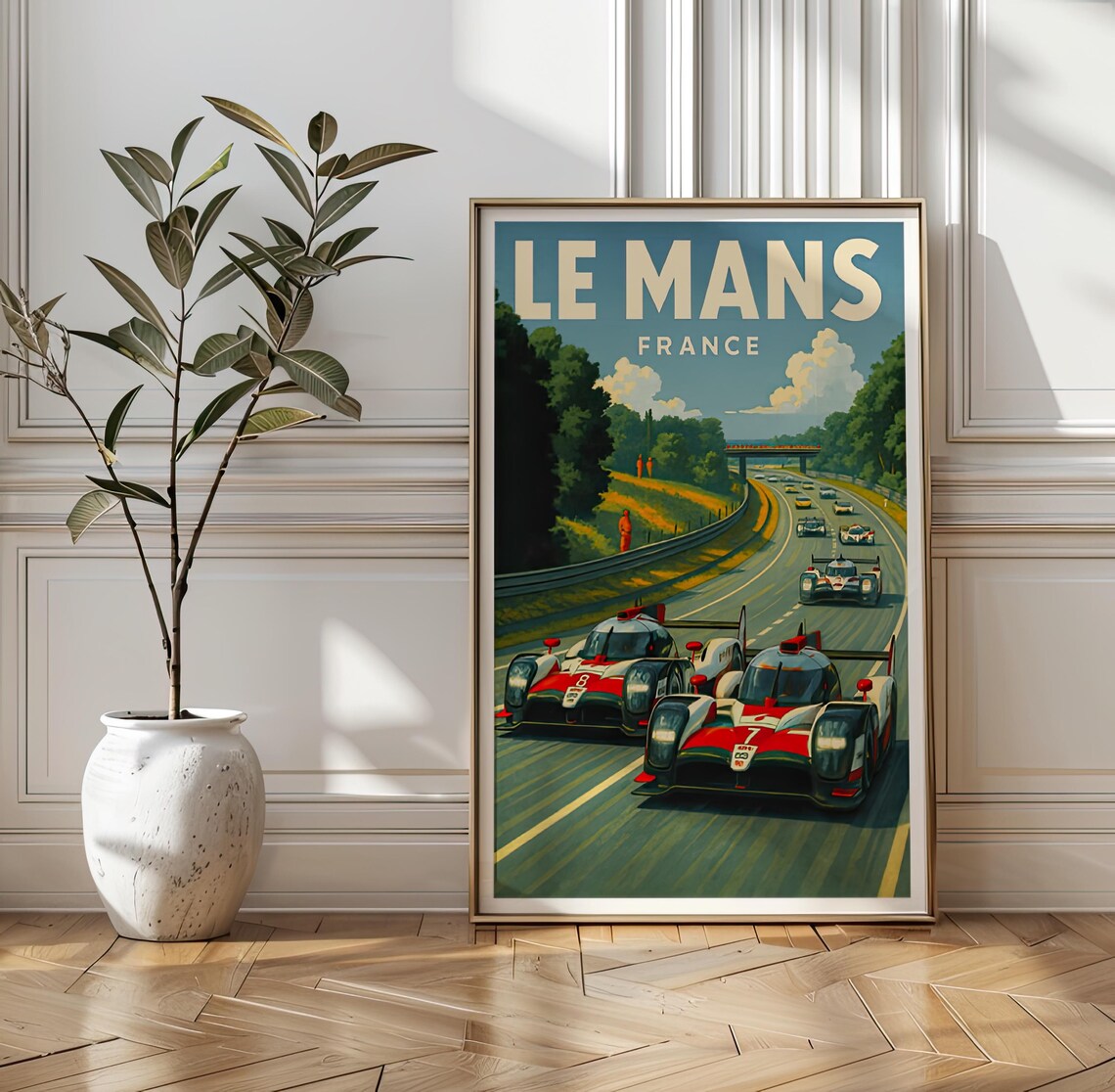 Le Mans Vintage Motorsport Travel Poster