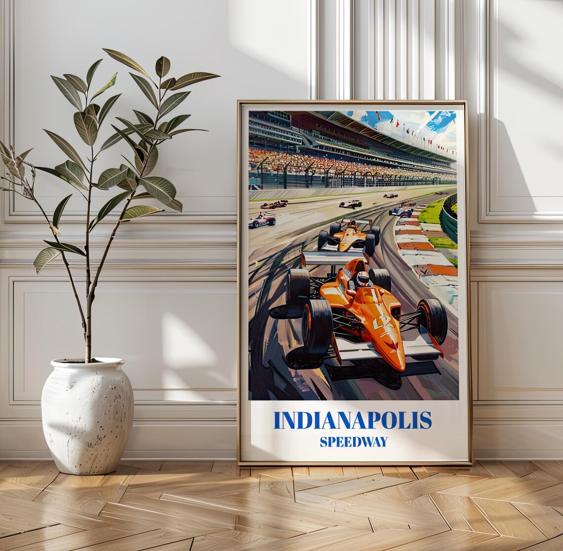 Indianapolis Racetrack Travel Poster, Indy 500 Race