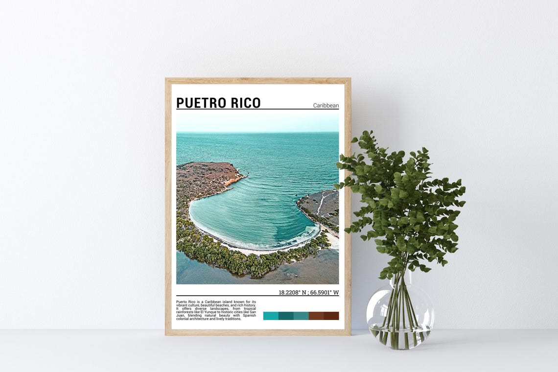 Puerto Rico Print Puerto Rico Poster Puerto Rico Travel Poster Puerto Rico Print Puerto Rico Travel Gift - Image 6