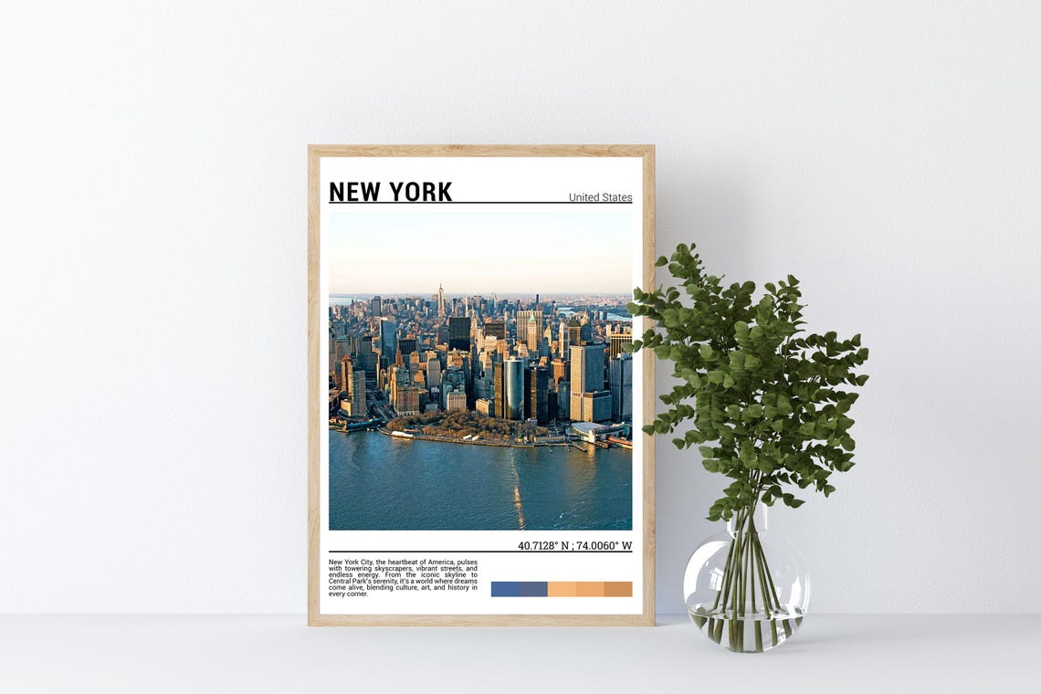 New York Print New York Poster New York Poster Print New York Travel Gift New York Travel Poster New York Usa - Image 4