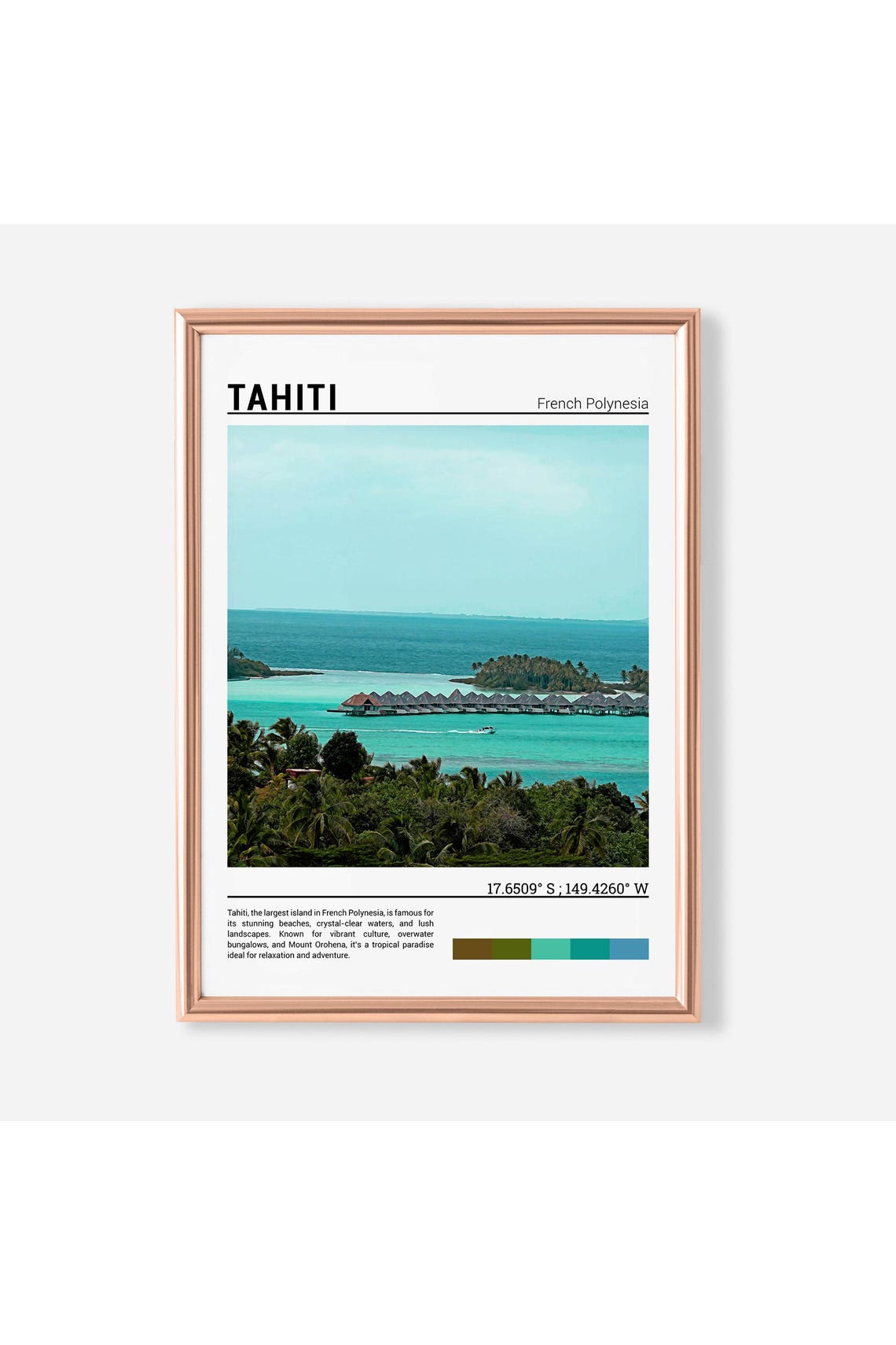Tahiti Print Tahiti Poster Tahiti Wall Art Tahiti Travel Tahiti Artwork Tahiti Photo Tahitifrench Polynesia