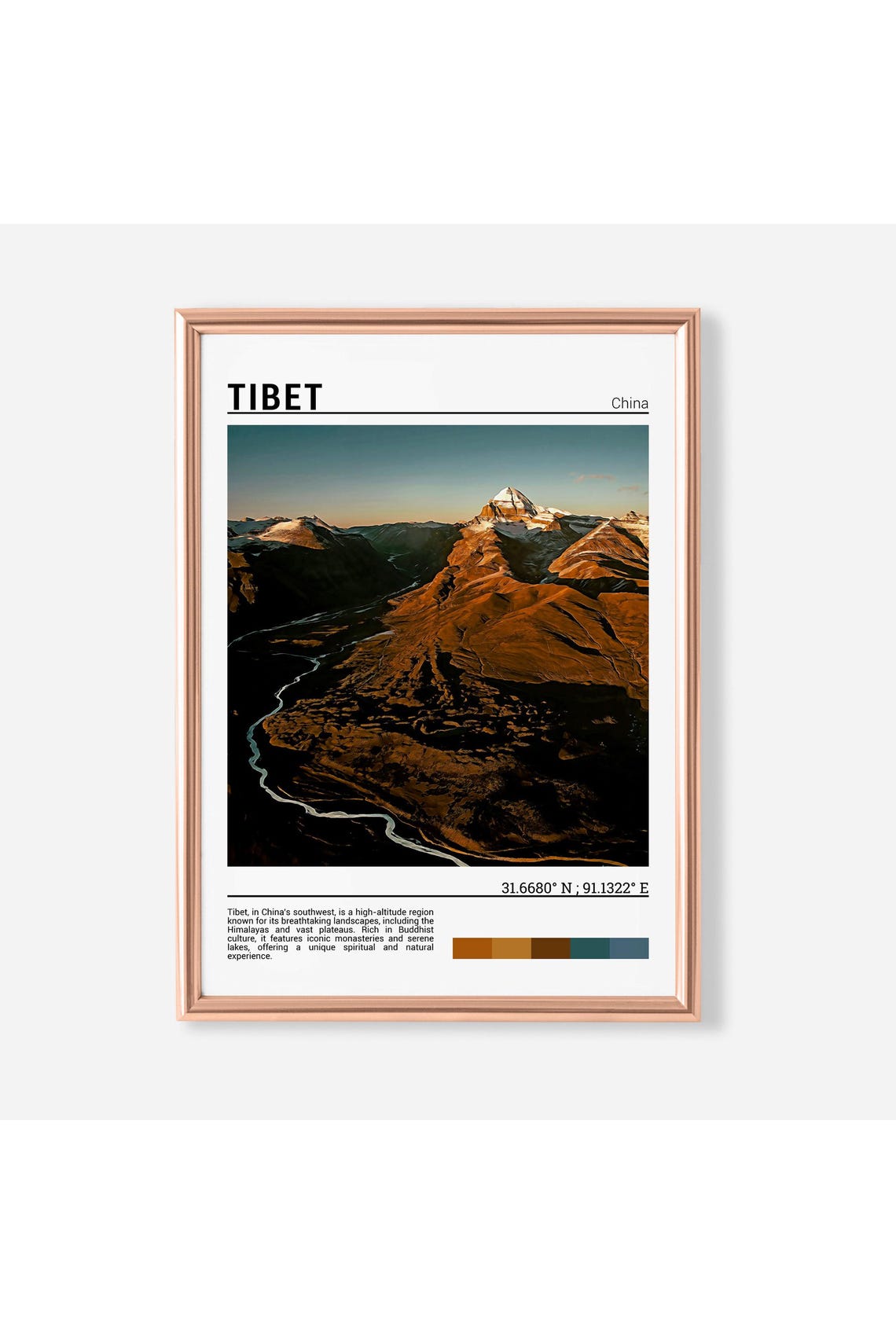 Tibet China Sacred Mount Kailash Sunrise Mountain Sacred Peak Poster