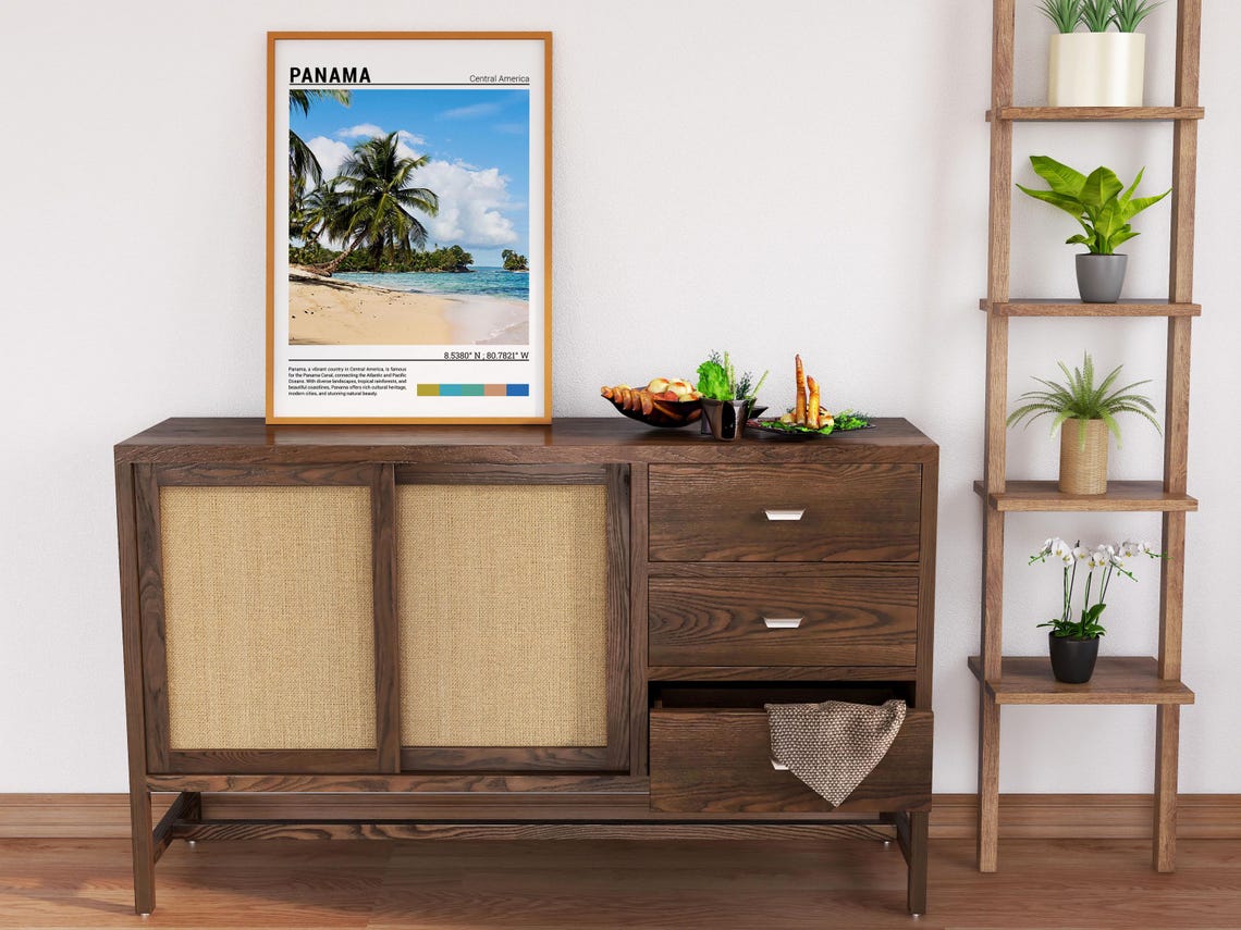 Panama Central America Tropical Palm Tree Beach Paradise Poster - Image 6