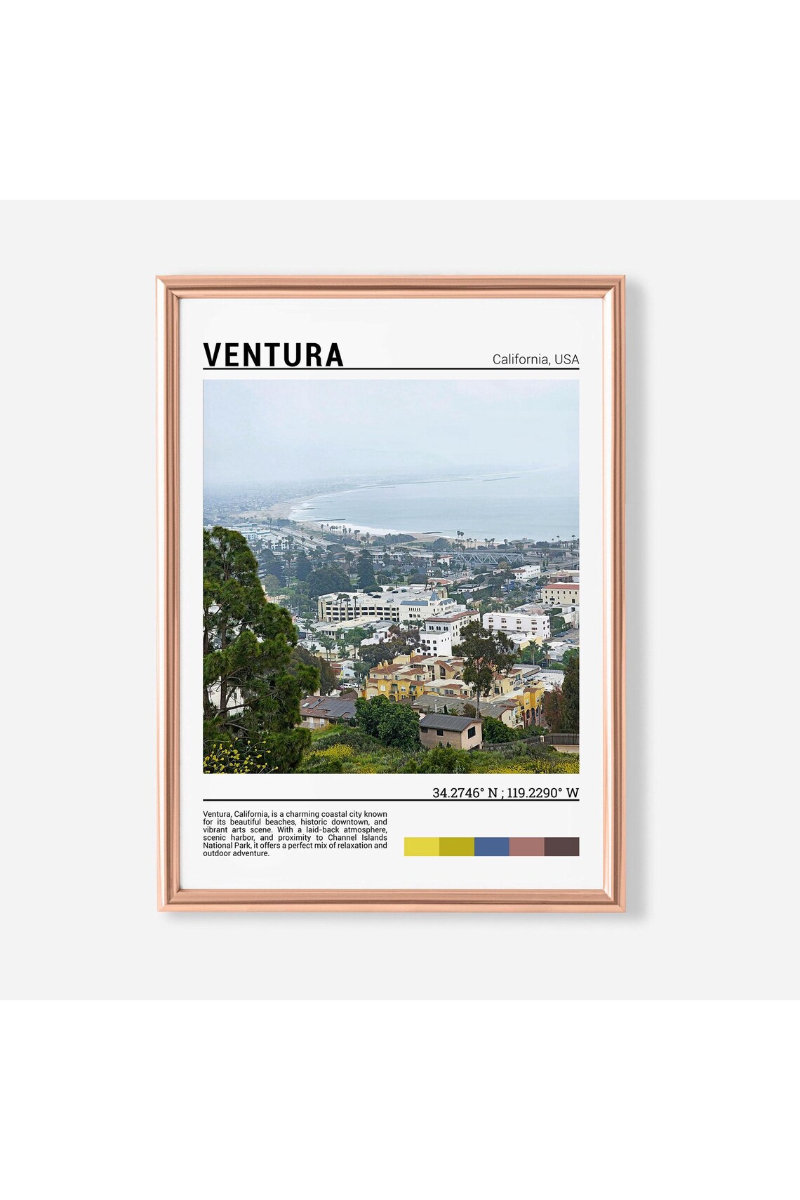 Ventura California Travel Poster Art Print
