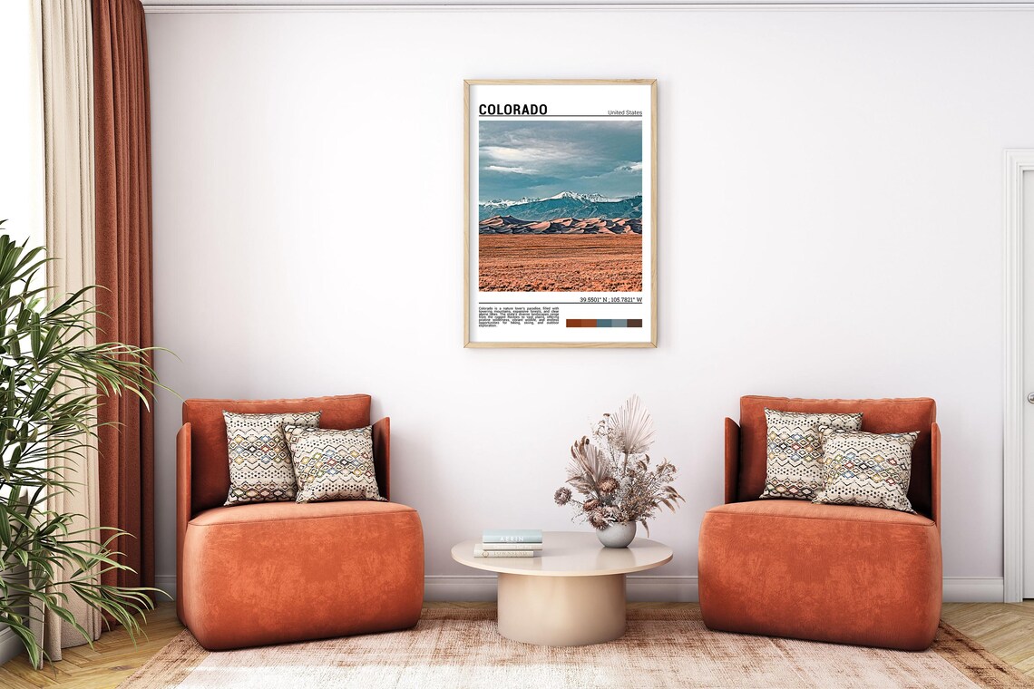 Colorado Great Sand Dunes Against Snowy Peaks Landscape Poster - Image 7