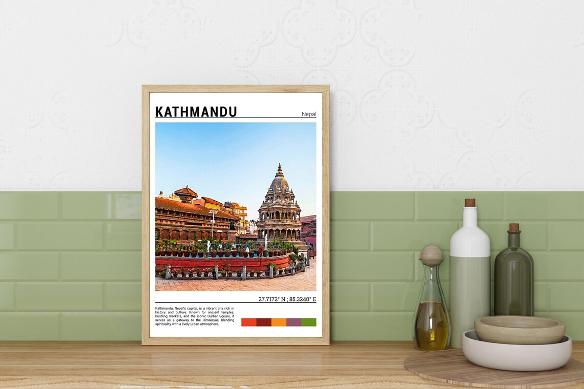 Kathmandu Nepal Durbar Square Ancient Temples Himalayan Capital Poster - Image 3