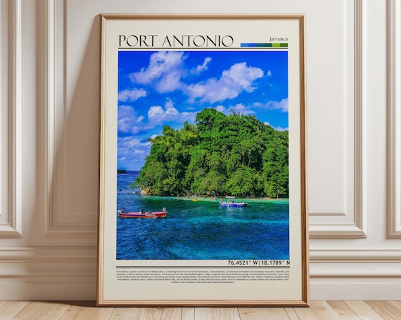 Port Antonio Jamaica Caribbean Island Travel Photography Poster
