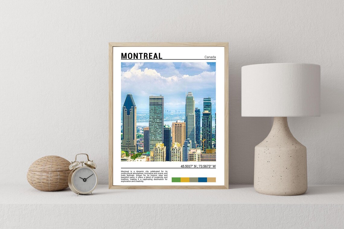 Montreal Canada Downtown Skyline Daytime Towers Photo Poster - Image 2