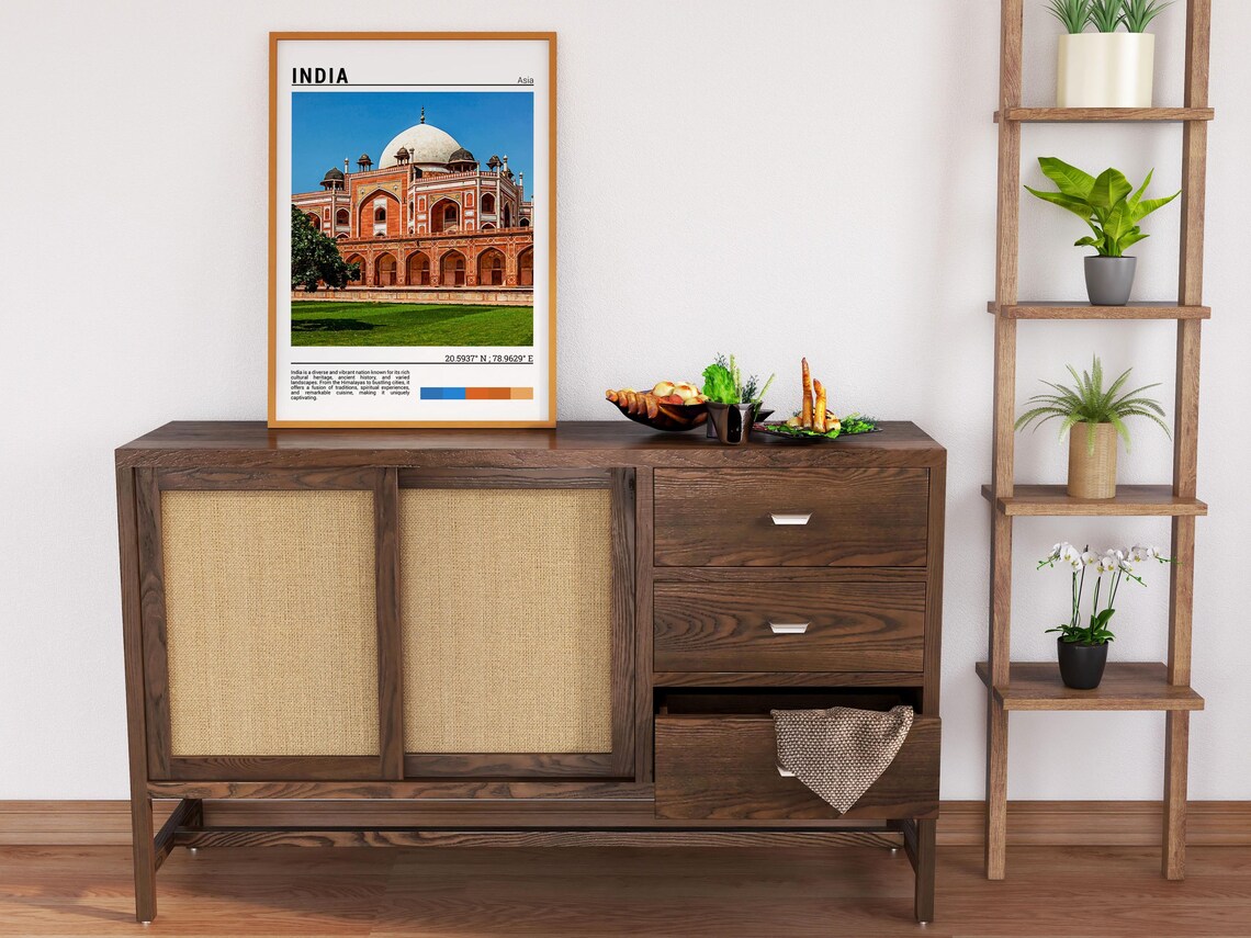 India Delhi Humayun Tomb Mughal Architecture Dome Photo Poster - Image 3