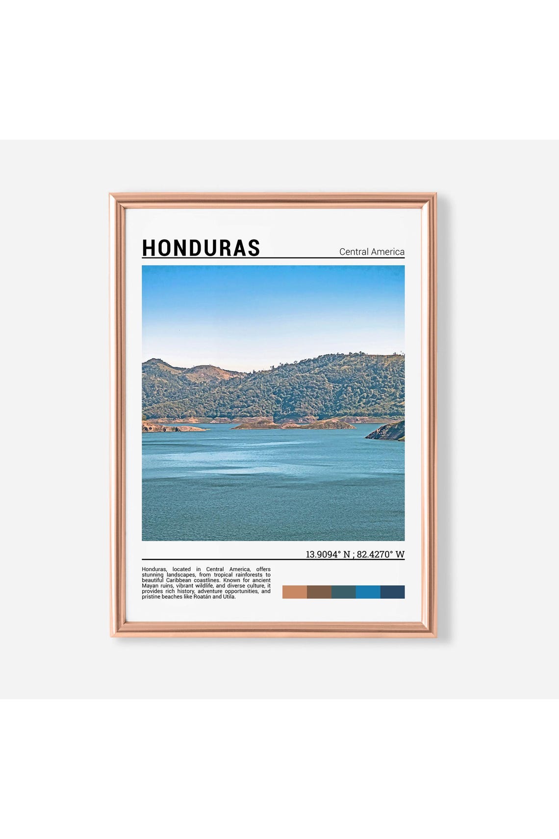 Honduras Print Honduras Poster Honduras Wall Art Honduras Travel Honduras Art Print Honduras Photo Honduras Artwork