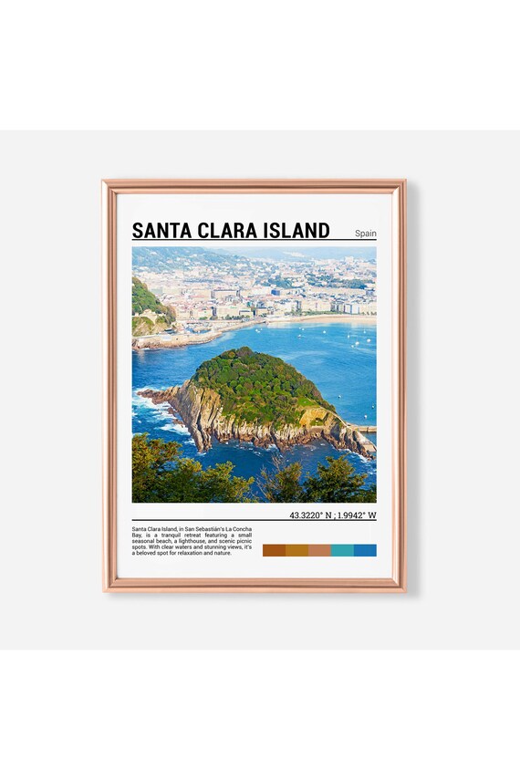 Santa Clara Island Spain La Concha Bay Rocky Isle Coastal View Poster