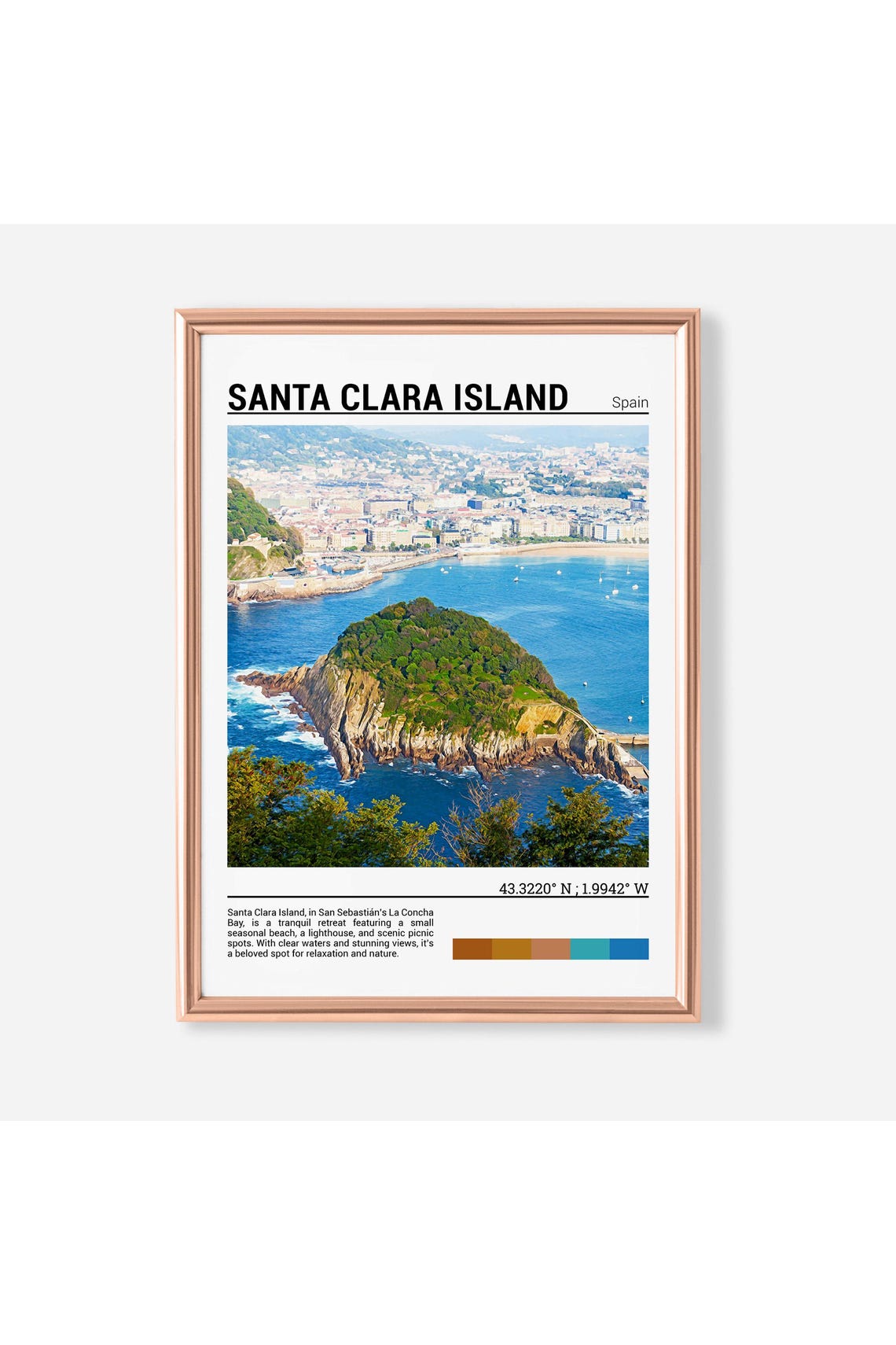 Santa Clara Island Spain La Concha Bay Rocky Isle Coastal View Poster