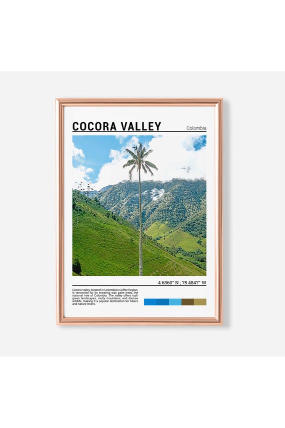 Cocora Valley Print Cocora Valley Wall Art Cocora Valley Travel Poster Cocora Valley Art Colombia Travel Gift
