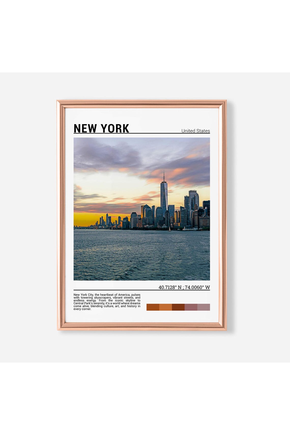 New York Print New York Poster New York Travel Poster New York Travel Gift New York Art New York Usa