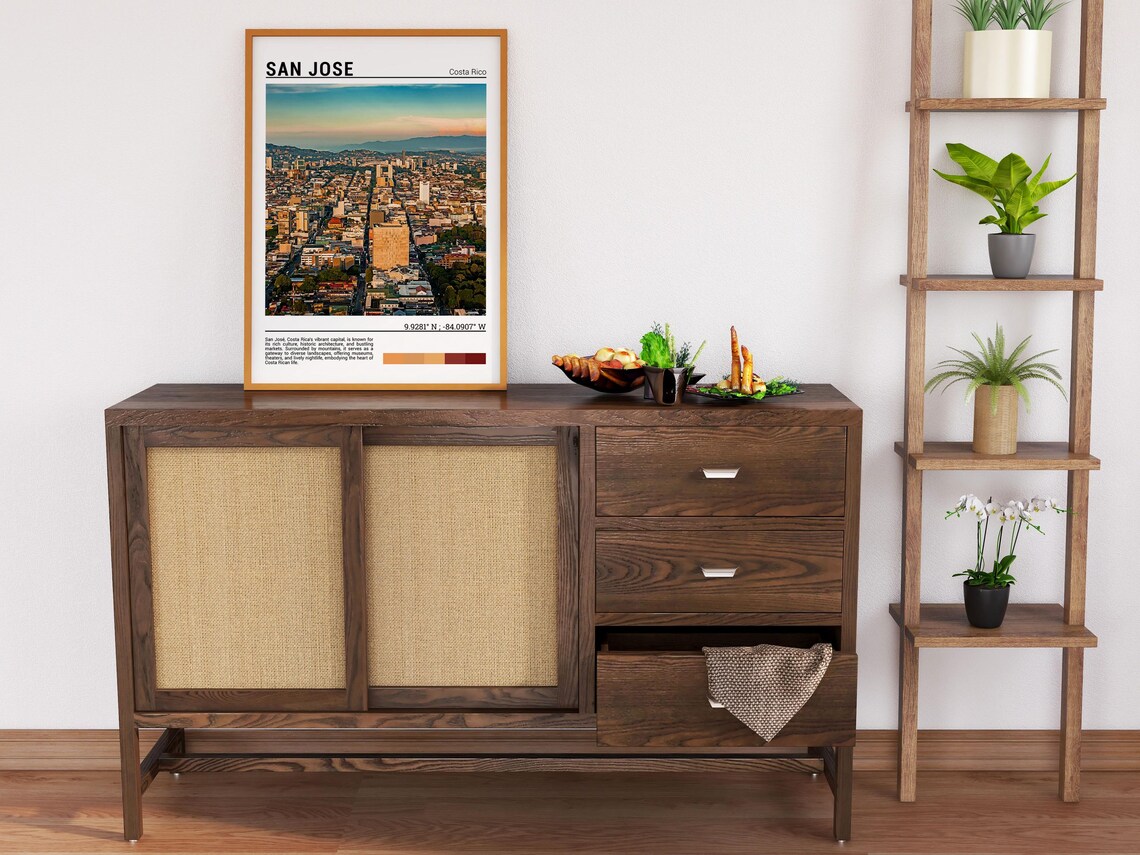 San Jose Costa Rica City Panorama Sunset Skyline Photo Poster - Image 6