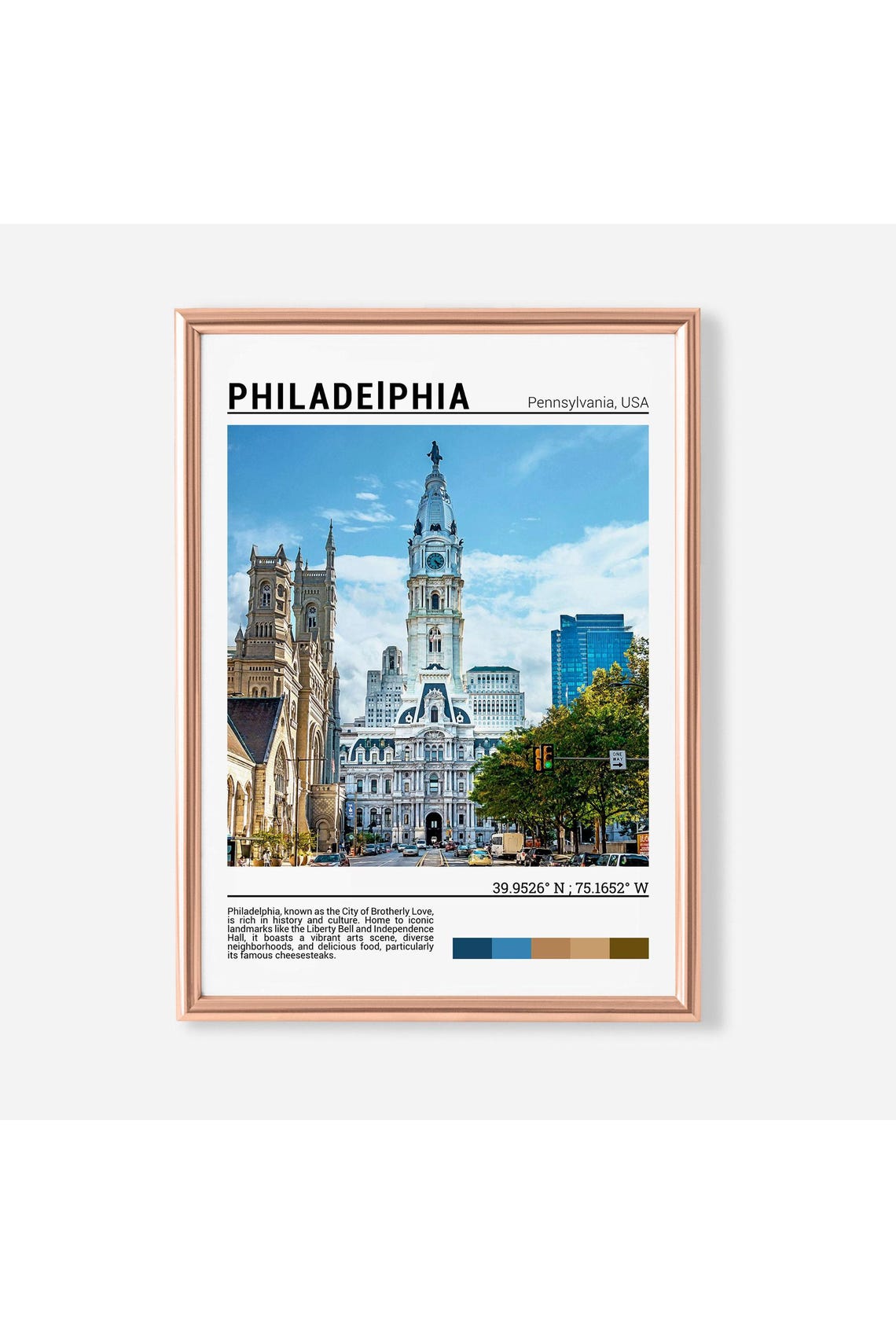 Philadelphia Pennsylvania City Hall William Penn Statue Photo Poster