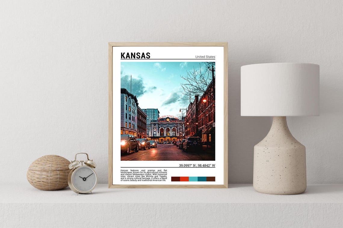 Kansas Wall Art Kansas Travel Print Kansas Photography Kansas Decor Kansas Photo Kansas Photo Kansas Artwork Kansasusa - Image 2