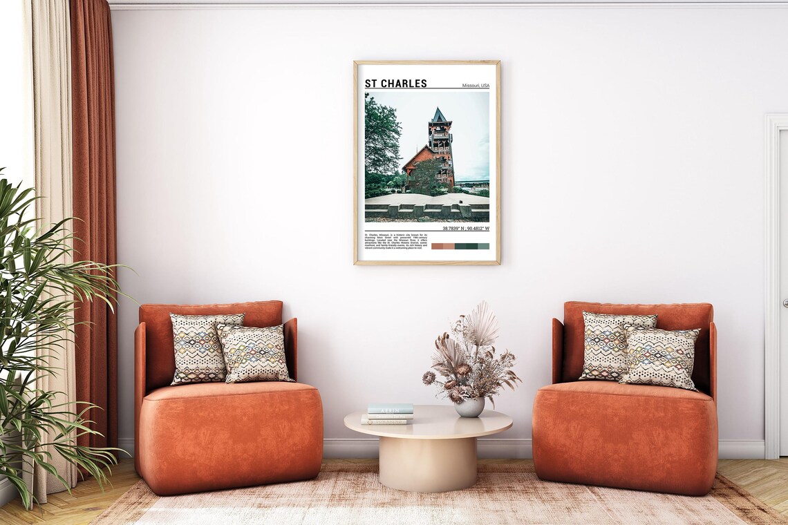 St Charles Missouri Historic Wooden Tower Landmark Travel Photo Poster - Image 7