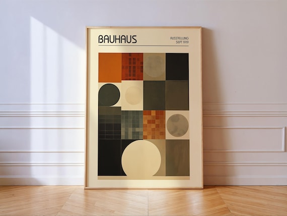 Bauhaus Terracotta - Geometric Modernist Art