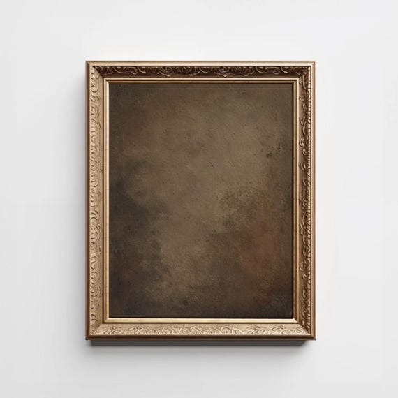 Dark Brown Abstract Print Moody Neutral Art Minimalist Watercolor Painting Modern Organic Decor Horizontal Wall Vintage