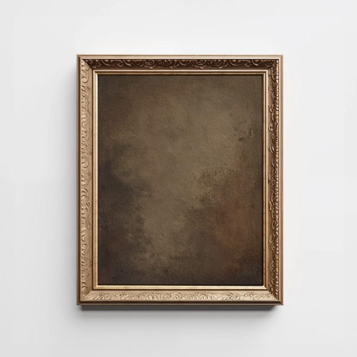 Dark Brown Textured Abstract Moody Neutral Minimalist Poster
