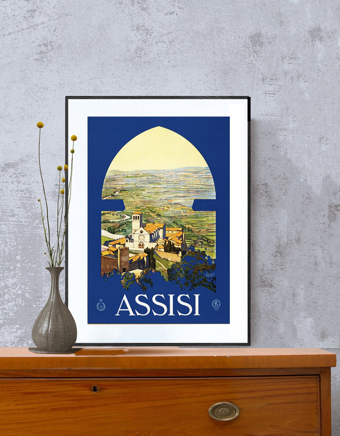 Assisi Italy Vintage Travel Poster, Travel Poster - Image 2