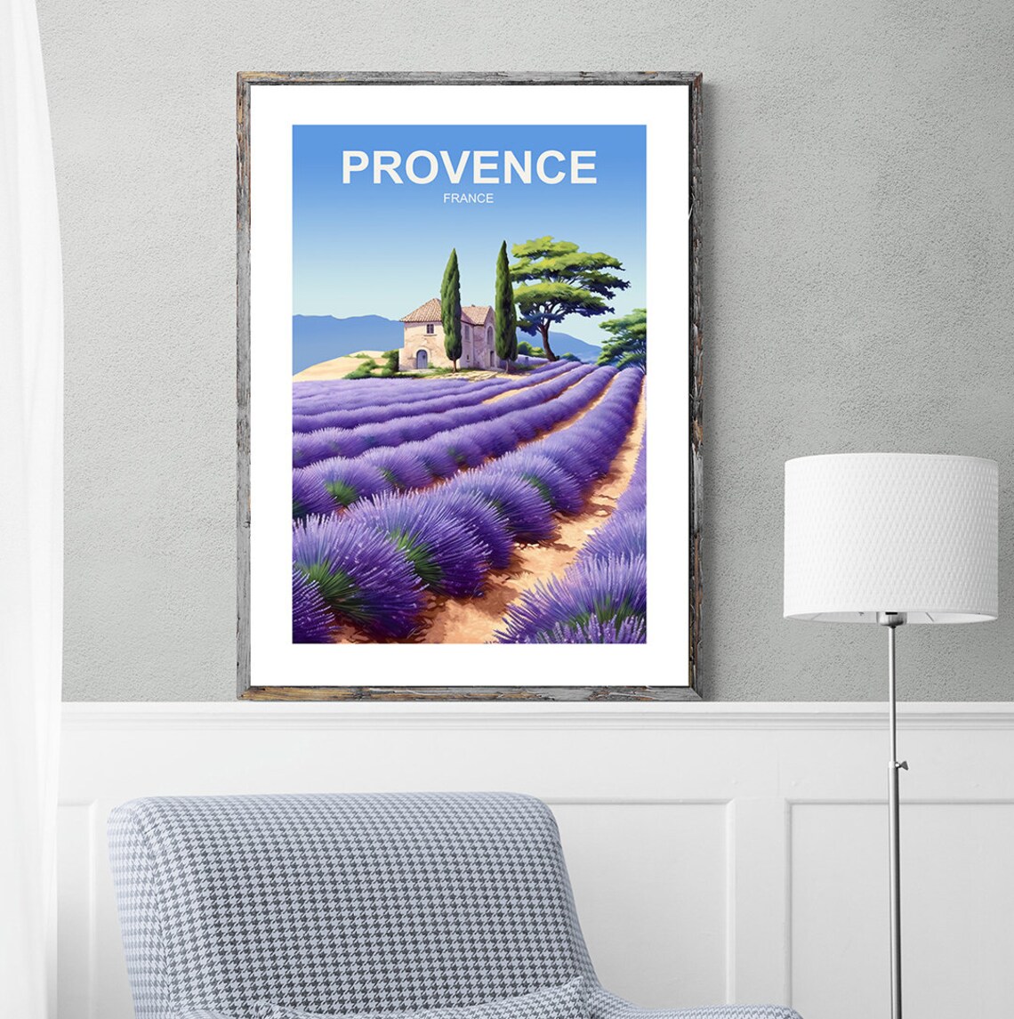Provence France Lavender Fields Farmhouse Vintage Countryside Poster - Image 3