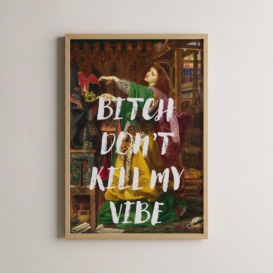 Funny Sarcastic Vintage Painting, Empowering Art Print