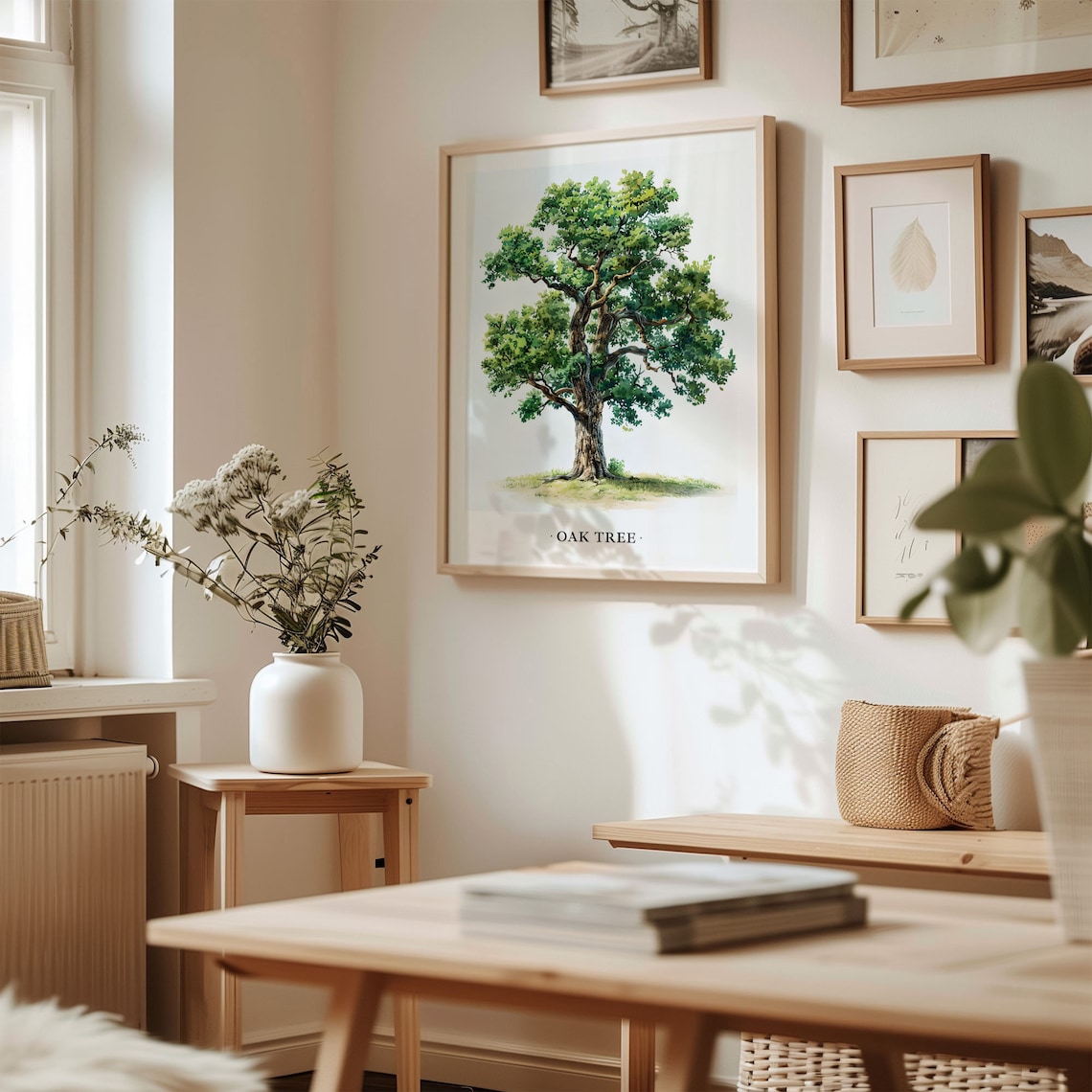 Oak Tree Art Print, Nature Botanical Illustration - Image 2