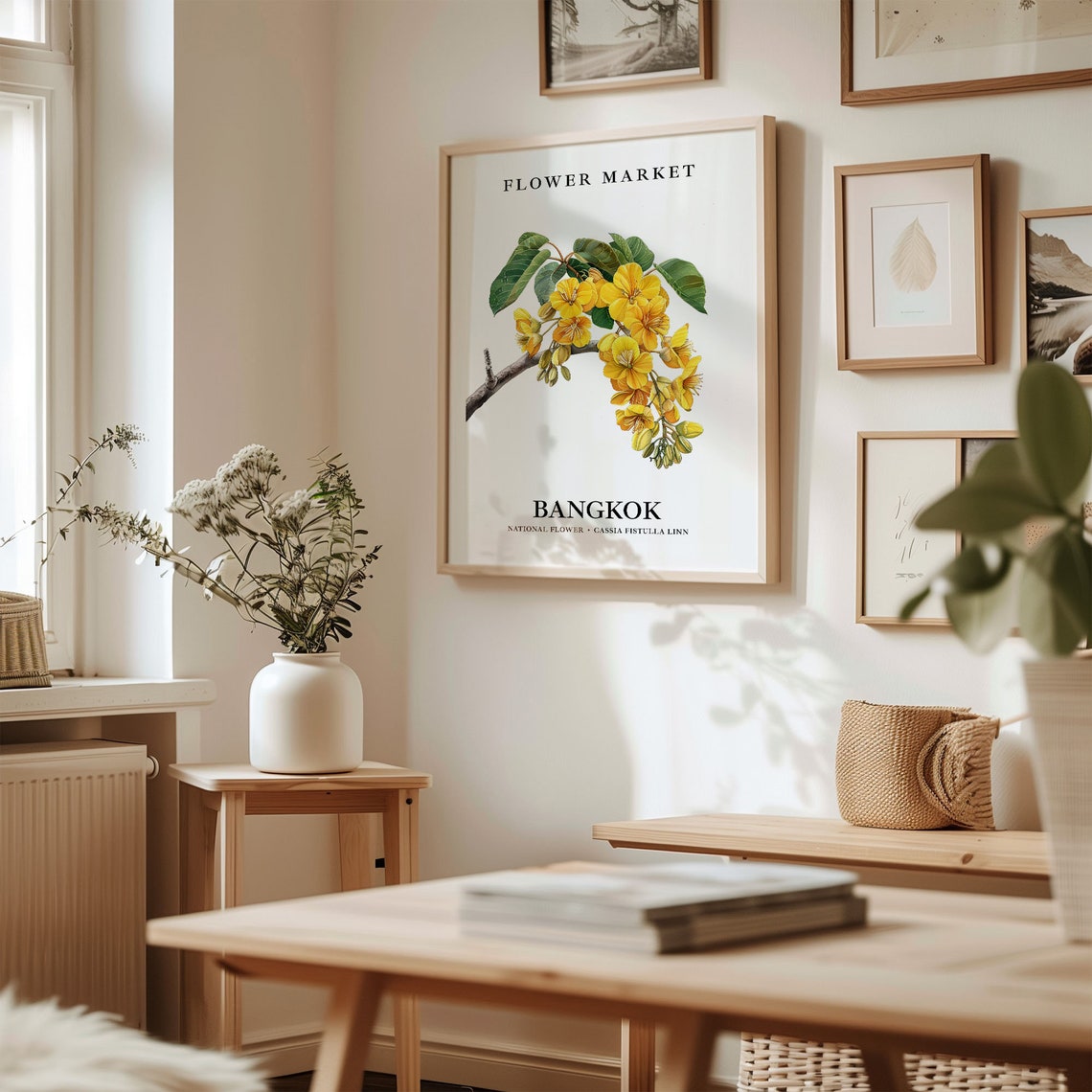 Bangkok Flower Market Art Print Thailand Wall Art Bangkok Flower Poster Floral Market Decor Travel Souvenir C31 567 - Image 2